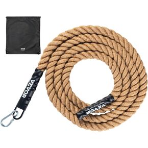 VEVOR Gym Climbing Rope, 1.5" Diameter 15 ft Length Gym Fitness Training Rope, Gym Exercise Workout Rope for Adults, Climbing Rope for Fitness and Strength Training, Climbing Exercise, Home Workout
