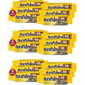 Duraflame 4.5 Pound 3 Hour Long Burn Time Indoor Outdoor Quick Light Fire Log for Camping, Firepits, Bonfires, and Fireplaces (18 Pack)