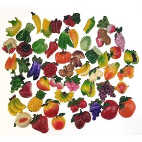 random 12Pcs creative 3D resin fruit vegetables fridge magnets funny cute decoration refrigerator magnet accessories office school whiteboard magnet (Random 12 styles (vegetables and fruits)) in Saudi Arabia