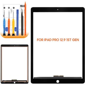 for iPad Pro 12.9 2015 Screen Replacement for iPad Pro 12.9 1st Gen Touch Screen A1584 A1652 Screen Replacement Digitizer Panel Glass Repair Kits(Not Including LCD) (Black)