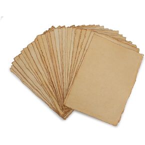 Fausta Textured Watercolor Paper 50 Sheets (250 GSM) (8.3 X 5.8 in (A5)), Handmade Cotton Deckle Edge Paper for Sketching, Drawing, Invitations, Calligraphy, Arts and Crafts, Khadi/Mixed Media Paper