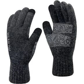 Palmyth Wool Gloves Touch Screen Warm for Men and Women Cold Weather Fishing Gloves for Winter Fly Fishing