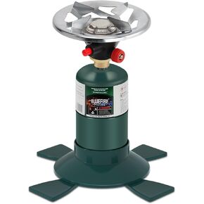 KOMAN Camping Stove Propane, Single Burner Propane Stove,Portable Stove,Propane Burner Camping with Button Starter,10000BTU Backpacking Stove for Outdoor Cooking, Hiking(Fuel not included)