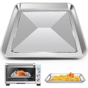 12" × 12" Toaster Oven Baking Pan for Breville Smart Oven BOV800XL, Smart Oven Plus BOV810BSS, Smart Oven Pro BOV845BSS, Smart Oven Air BOV900BSS, Fits for Ninja SP100 SP101 SP201 Air Fry Oven