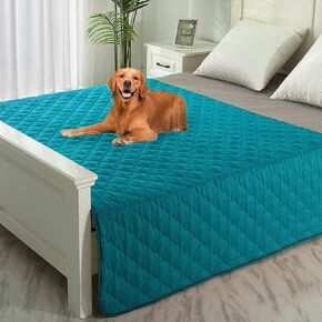 SPXTEX Dog Bed Cover Washable Pee Pads Dog Blankets for Puppy Large Dog Cat,Sofa Reversible Changing Pad Reusable 1 Piece（68"x82",Aqua）