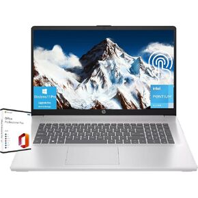 HP 2024 Newest 17 Laptop for Busniess, 17.3" Touchscreen, Intel Pentium Quad-Core Processor, 32GB RAM, 1TB SSD, Intel UHD GPU, Numeric Keypad, Windows 11 Pro, with Microsoft Office Lifetime License