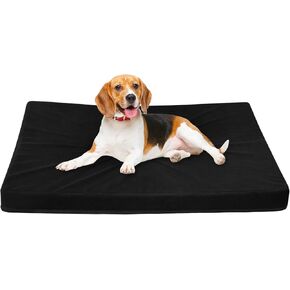 Easy-Going Dog Bed for Large Dogs, 100% Waterproof Deluxe Plush Dog Bed with Non-Slip Bottom, Egg Crate Foam and Machine Washable Pet Bed Cover (36x27x3 in, Navy)
