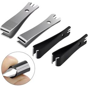 2Pcs Black Silver Fishing Line Cutter Nipper with Hook Eye Cleaner Pin Stainless Steel Fishing Line Scissors Cutting Tool Fishing Line Cutter Nipper with Hook Multi Functional Accessories（51*11.5mm)