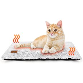Self Warming Cat Bed, 24" x 18" Self Heating Pet Pad for Indoor Outdoor, Non-Slip Heated Dog Mat Thermal Blanket for Large Kittens Small Puppy