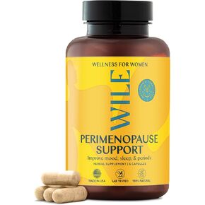 Wile Perimenopause Supplement for Women, Multi Symptom Menopause Support, Ashwagandha Capsules with Black Cohosh for Hot Flashes, Night Sweats, PMS, Mood & Support with Hormone Balance for Women