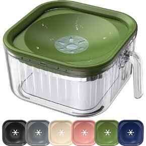 2.5L Dog Water Bowl No Spill, 86oz Spill Proof Dog Bowl for Slow Drinking, Anti Splash No Mess Transparent Pet Water Feeder, Vehicle Carried Portable Travel Bowl for Sloppy Messy Drinkers