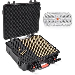360 Round 7.62 Ammo Storage Case with Desiccant, Waterproof Ammo Box for .308 Win/7.62×51 mm/7.62 NATO, Lockable Bullet Case Designed for Rifle Ammo Storage