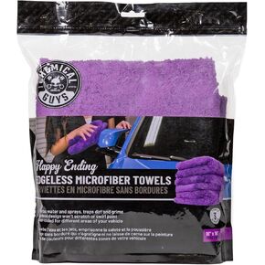 Chemical Guys MIC34803 Happy Ending Ultra Plush Edgeless Microfiber Towel, Purple (16" x 16")