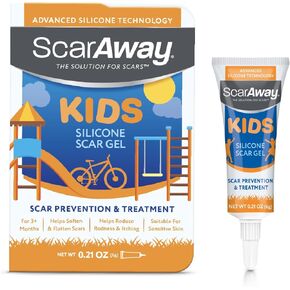 ScarAway Complete Scar Treatment Kit, Clinically Supported Scar Treatment, (2) Tan Medical-Grade Silicone Scar Sheets (1.5" x 3") and Silicone Scar Gel (0.35 Oz), Water-Resistant & Self-Adhesive