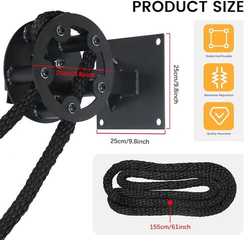 جهاز تدريب المقاومة من INNOLIFE، جهاز تدريب حبل البكرة للياقة البدنية، جهاز تسلق حبل البكرة، جهاز مقاومة قابل للتعديل لصالة الألعاب الرياضية المنزلية in Kuwait