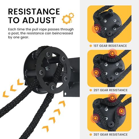 جهاز تدريب المقاومة من INNOLIFE، جهاز تدريب حبل البكرة للياقة البدنية، جهاز تسلق حبل البكرة، جهاز مقاومة قابل للتعديل لصالة الألعاب الرياضية المنزلية in Kuwait