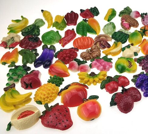 random 12Pcs creative 3D resin fruit vegetables fridge magnets funny cute decoration refrigerator magnet accessories office school whiteboard magnet (Random 12 styles (vegetables and fruits)) in Saudi Arabia