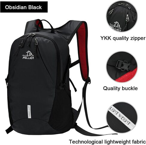 Lightweight sport Backpack for Hiking Daypack， Running，motorcycle, bike or scooter riders, a perfect commuter essential (Obsidian Black) in Saudi Arabia