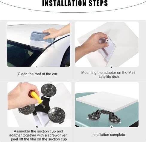Sunroof Suction Cup Mount for Starlink Mini, Car Mounting Kit for Starlink Mini, 1/4 Inch Nut Suction Cup Bracket with Adapter for Car Windows and Sunroofs in Saudi Arabia
