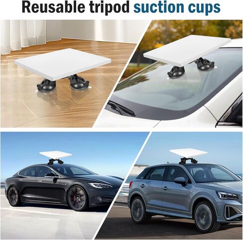 Sunroof Suction Cup Mount for Starlink Mini, Car Mounting Kit for Starlink Mini, 1/4 Inch Nut Suction Cup Bracket with Adapter for Car Windows and Sunroofs in Saudi Arabia