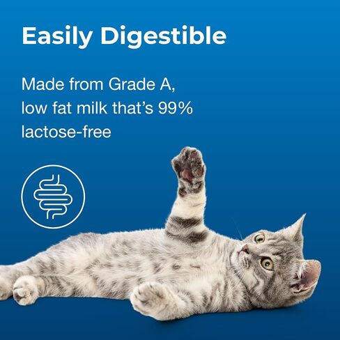 Pet-Ag Cat-Sip Real Milk Treat - 8 oz, 12 Pack - Ready-to-Feed Snack for Cats & Kittens - Easy to Digest with 99% Lactose-Free, Low-Fat Grade A Milk - Encourages Hydration - Promotes Eye, Heart Health in Saudi Arabia
