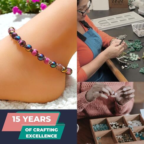 Calsilica and Lava Turtle, Dragonfly, Butterfly, Flower, and Tree Charm Anklet for Women Handmade Hypoallergenic Beach Gala Wedding Style Jewelry in Kuwait