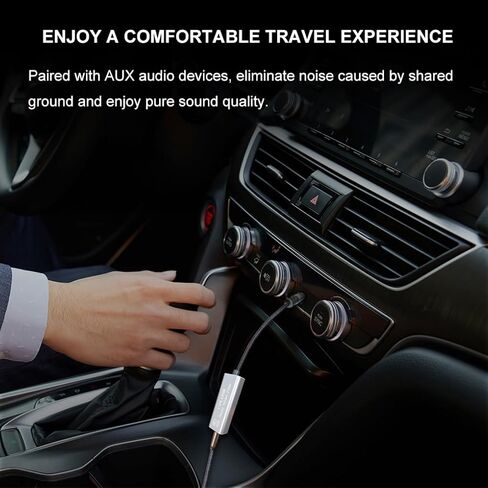 Ground Loop Noise Isolator 3.5mm, Noise Filter for Car Audio/Home Stereo System (Eliminate The Buzzing Noise Completely) with 3.5mm Nylon Braided Audio Cable ﻿ in Saudi Arabia