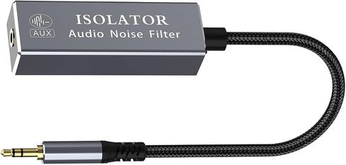 Ground Loop Noise Isolator 3.5mm, Noise Filter for Car Audio/Home Stereo System (Eliminate The Buzzing Noise Completely) with 3.5mm Nylon Braided Audio Cable ﻿ in Saudi Arabia