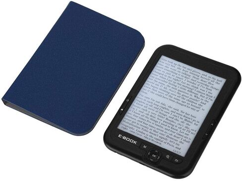 E-Reader, 6 inch E‑Book Reader with E‑Ink Screen, 1024 x 768 Resolution Display 300DPI Electronic Paper Book with Blue Cover, E-Paper Supports TF Card for Adult, Kids(Black 2) in Saudi Arabia