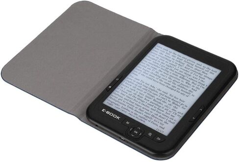 E-Reader, 6 inch E‑Book Reader with E‑Ink Screen, 1024 x 768 Resolution Display 300DPI Electronic Paper Book with Blue Cover, E-Paper Supports TF Card for Adult, Kids(Black 2) in Saudi Arabia
