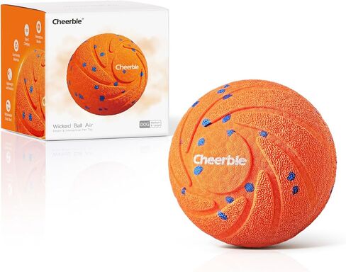 【New Material】Cheerble Smart Interactive Dog Toy, Wicked Ball AIR, Automatic Moving, Bouncing, and Rotating Ball, E-TPU Material, IPX7 Waterproof Rating, Active Rolling Ball for Medium and Large Dogs in Saudi Arabia