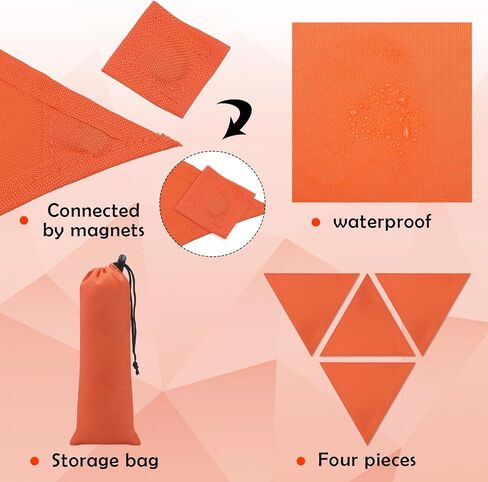 4 Pcs Blaze Orange Safety Blind Panels 15.75 Inch Per Side Safety Panel Hunting Blind Accessories Include Magnet Buttons and Carrying Bag for Hunting Blind Backpack Tents in Saudi Arabia