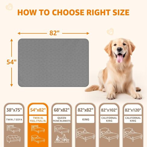 LOOBANI 2 Pack Waterproof Dog Blanket, Reversible and Washable Pet Bed Covers, Protects Furniture, Couch, Bed, and Car from Spills and Scratches, Soft and Cozy for Large Dogs and Puppies, 82x120In in Saudi Arabia