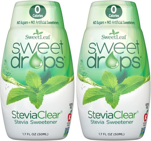 SweetLeaf Sweet Drops Stevia Clear Liquid Stevia Sweetener - Liquid Stevia Drops, Stevia Liquid Sweetener, Zero Calories, Zero Sugar, Non-GMO, Gluten-Free, Keto Friendly - 1.7 Fl Oz, Pack of 6 in Kuwait