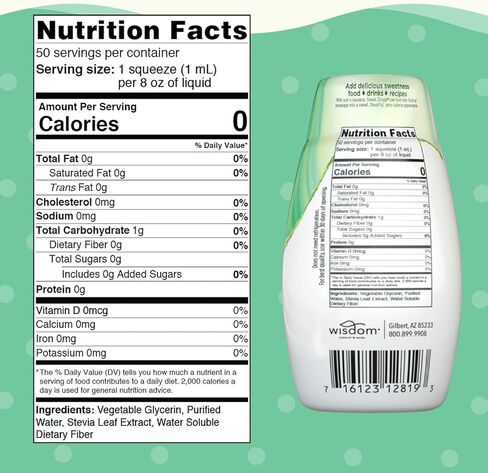 SweetLeaf Sweet Drops Stevia Clear Liquid Stevia Sweetener - Liquid Stevia Drops, Stevia Liquid Sweetener, Zero Calories, Zero Sugar, Non-GMO, Gluten-Free, Keto Friendly - 1.7 Fl Oz, Pack of 6 in Kuwait