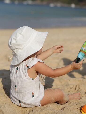 Baby Sun Hat for Boy Girl Toddler Summer Bucket Hat Kids Sun Protection Beach Hat Cotton Baby Hats in Saudi Arabia