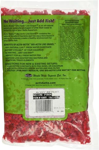 Neon Pink Aquarium Sand, 1 Lbs - Premium Fish Tank Substrate for Betta and Freshwater Aquariums, Enhances Water Quality and Vibrant Aesthetic in Saudi Arabia