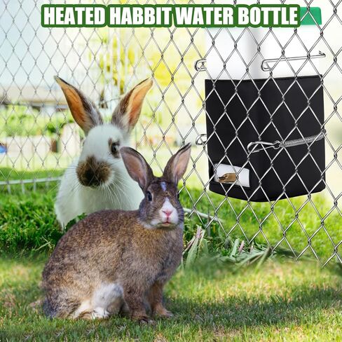 زجاجة مياه أرنب ساخنة من Palksky، 32 أونصة، موزع تغذية مياه بدون تنقيط على شكل أرنب، درجة حرارة ثابتة 20 درجة مئوية، تمنع تجميد الماء للهامستر جربيل، خنازير غينيا، فئران الفئران الصغيرة، ملحقات قفص الحيوانات الأليفة in Kuwait