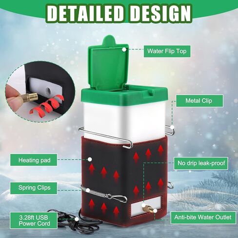 زجاجة مياه أرنب ساخنة من Palksky، 32 أونصة، موزع تغذية مياه بدون تنقيط على شكل أرنب، درجة حرارة ثابتة 20 درجة مئوية، تمنع تجميد الماء للهامستر جربيل، خنازير غينيا، فئران الفئران الصغيرة، ملحقات قفص الحيوانات الأليفة in Kuwait