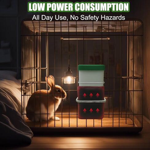 زجاجة مياه أرنب ساخنة من Palksky، 32 أونصة، موزع تغذية مياه بدون تنقيط على شكل أرنب، درجة حرارة ثابتة 20 درجة مئوية، تمنع تجميد الماء للهامستر جربيل، خنازير غينيا، فئران الفئران الصغيرة، ملحقات قفص الحيوانات الأليفة in Kuwait