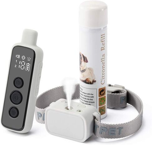 Citronella Dog Training Collar with Remote, 3 Modes Spray/Vibration/Beep, 【Can't Work Automatically】 Citronella Collar for Dogs 1000ft Range Harmless Safe Humane Spray Dog Collar in Saudi Arabia