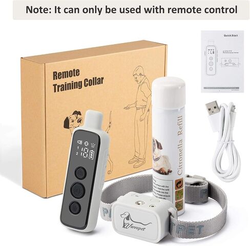 Citronella Dog Training Collar with Remote, 3 Modes Spray/Vibration/Beep, 【Can't Work Automatically】 Citronella Collar for Dogs 1000ft Range Harmless Safe Humane Spray Dog Collar in Saudi Arabia