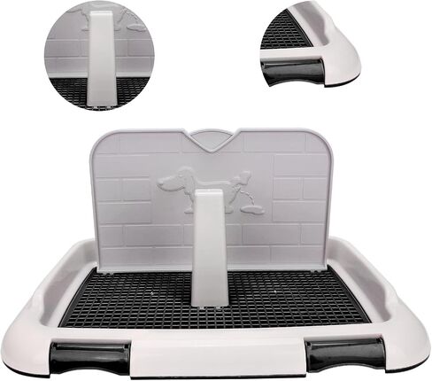 Dog Toilet Indoor,Dog Toilet Indoor, Cat Potty Fence Puppy Toilet hundeklo hundetoilette valptoalett Indoor Puppy Training Dog Potty Tray Scheduled Urination TrayBlue (Black) in Saudi Arabia