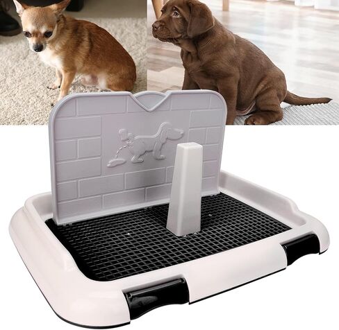 Dog Toilet Indoor,Dog Toilet Indoor, Cat Potty Fence Puppy Toilet hundeklo hundetoilette valptoalett Indoor Puppy Training Dog Potty Tray Scheduled Urination TrayBlue (Black) in Saudi Arabia