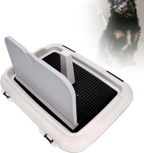 Dog Toilet Indoor,Dog Toilet Indoor, Cat Potty Fence Puppy Toilet hundeklo hundetoilette valptoalett Indoor Puppy Training Dog Potty Tray Scheduled Urination TrayBlue (Black) in Saudi Arabia