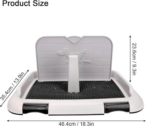 Dog Toilet Indoor,Dog Toilet Indoor, Cat Potty Fence Puppy Toilet hundeklo hundetoilette valptoalett Indoor Puppy Training Dog Potty Tray Scheduled Urination TrayBlue (Black) in Saudi Arabia