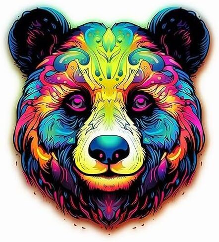 Colorful Cute Panda Sticker For Car, Bike, SUV, Truck, Helmet, Laptop, Water Bottle, Notebook, Decal window, Guitar, Skateboard, Bumper Vinyl Waterproof sticker 5 inch (Design 1) in Saudi Arabia