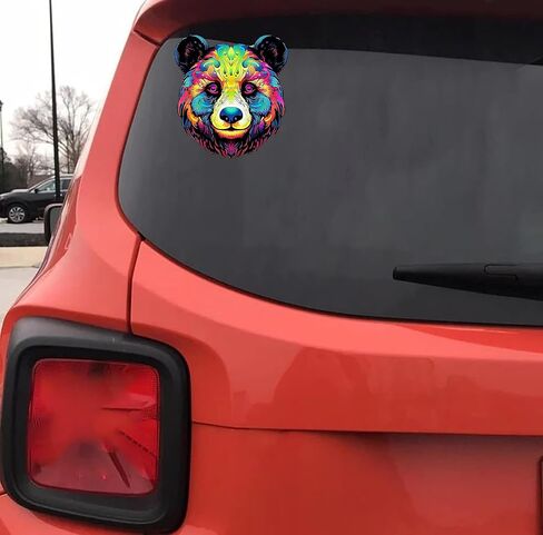 Colorful Cute Panda Sticker For Car, Bike, SUV, Truck, Helmet, Laptop, Water Bottle, Notebook, Decal window, Guitar, Skateboard, Bumper Vinyl Waterproof sticker 5 inch (Design 1) in Saudi Arabia