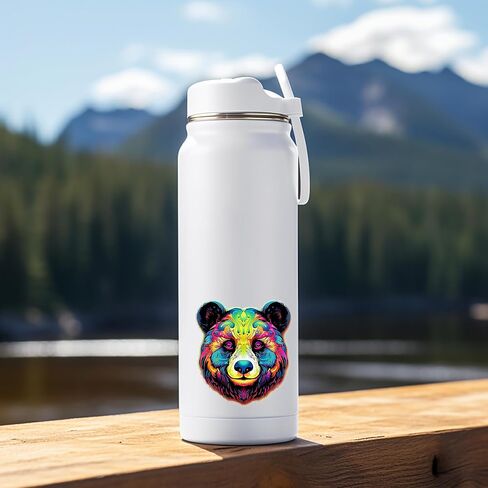 Colorful Cute Panda Sticker For Car, Bike, SUV, Truck, Helmet, Laptop, Water Bottle, Notebook, Decal window, Guitar, Skateboard, Bumper Vinyl Waterproof sticker 5 inch (Design 1) in Saudi Arabia