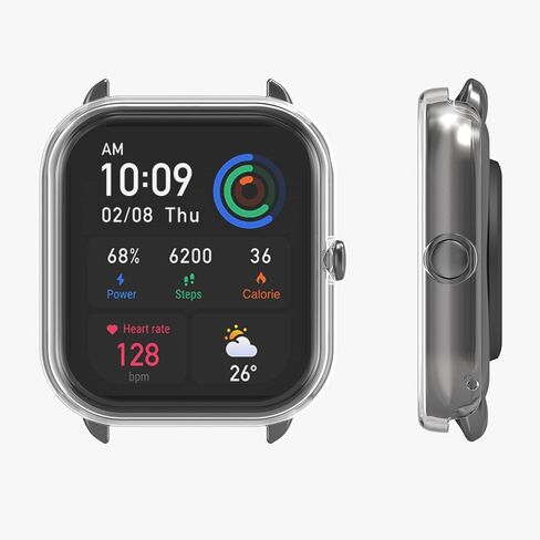 kwmobile Case Compatible with Huami Amazfit GTS 4 Mini Case - 2X TPU Silicone Fitness Tracker Cover - Black/Rose Gold in Saudi Arabia